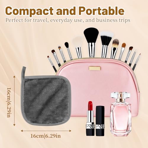 Discos Desmaquillantes Reutilizables Ecologicos, 24pcs Algodones desmaquillantes Lavable, Maquillaje de Limpieza Facial Almohadillas para Todo Tipo de Piel, toallas faciales de microfibra 16 x 15 cm - imagen 6