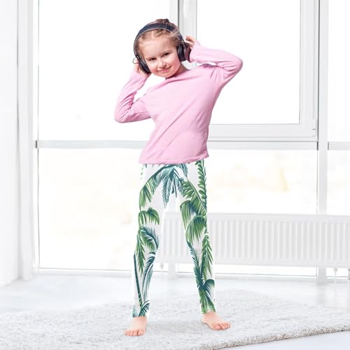 Bolaz Toddler Girls Leggings Printed Yoga Pants Leggings Tropical Pattern with Palm Tree for Kids4