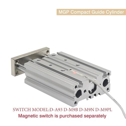 Cilindro neumático compacto MGPM12 con guía integrada y carrera de 10 mm 6