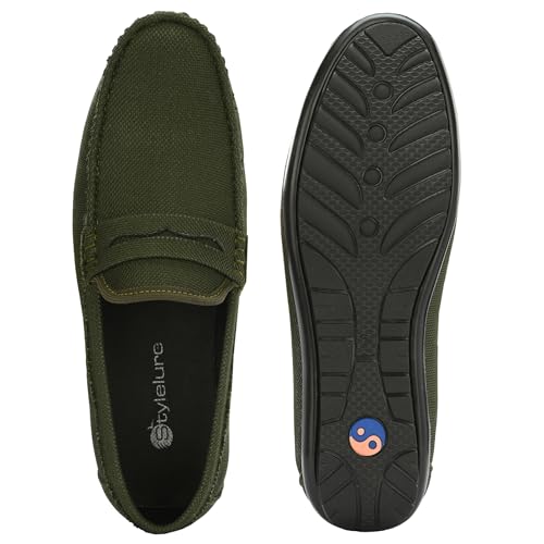 Image of Stylelure Eco Friendly & Light Weight Flexible Mesh Knit Loafers Driving Shoes for Men