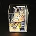 Flever Dollhouse Miniature DIY House Kit Creative Room with Furniture for Romantic Valentine's Gift-Shinning Star