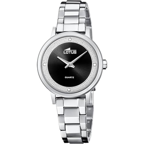 Montre femme Lotus en acier inoxydable 316L argenté avec mouvement quartz fiable 18892/6