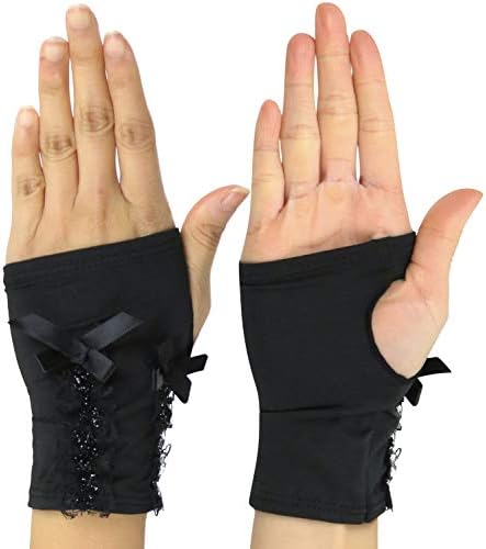 Amazon.com: ToBeInStyle Women's Fingerless Gloves w/Lace