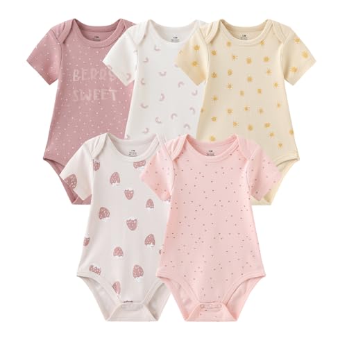 Image of MAMIMAKA Newborn Layette Gift Set Bodysuits Pants for Baby Girl and Boy 24 Piece 100% Cotton Essentials and Accessories