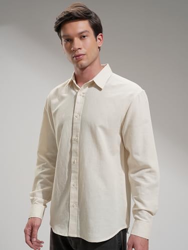 Image of Highlander Men's Relaxed Fit Casual Shirt | Cotton Linen | Relaxed fit | Full Sleeves