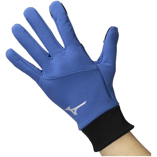 MIZUNO(ミズノ) トレーニングウエア テックシールド ブレスサーモ 手袋 タッチパネル対応 防寒 吸湿発熱 撥水 防風 ストレッチ 32JYB605 クラシックブルー L