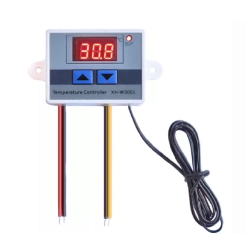for XH-W3001 Temperature Controller Thermostat Switch with -50℃ to 110℃ for Range, ℃0.1℃ Accuracy, 10A Output, for Terrariums, Aquariums, Incubators, Breweries
