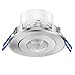 Produktbild conecto Infrarot Bewegungsmelder Decke innen Einbau Unterputz 68mm Deckenmontage LED 360° Lichtsteuerung IP20 (1 Stück), Silber Aluminium
