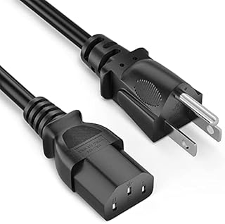 Monitor Power Cable, UL Listed 16 FT 3 Prong Power Cord for Samsung TV, PC, LG, Acer, Asus, Sony, Dell, HP Computer Power Cable (NEMA 5-15P to C13) 10A 125V 18AWG