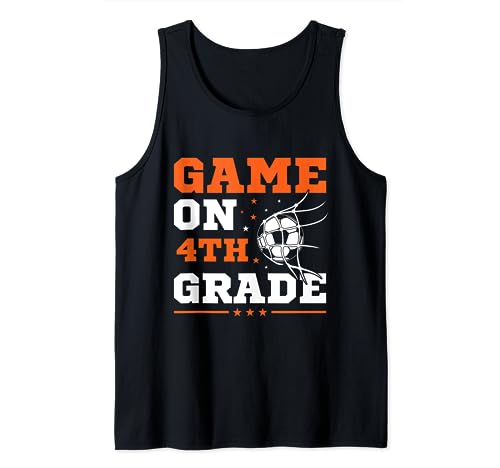 Soccer Game On 4th Grade Back To School Cute Sports Boys Tank Top
