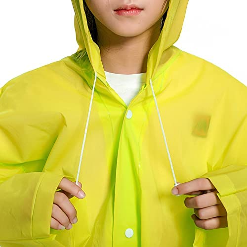 CHACKO Kid's Girl's Outdoor Traveling Plain Raincoat/Rain wear/Rain Suit (Yellow,10-11 Year)-(Pack of 01) - Image 6 thumbnail