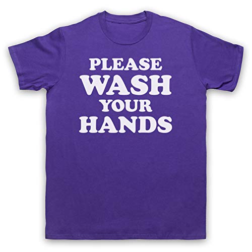 T-Shirt Coro Virus Homme Violet Coton Col Rond Manches Courtes Taille M