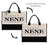 Canvas Bag for Nene, Best Nene Ever, Cotton Canvas Tote Bag, Mother's Day Gift for Nene, Nene Birthday Gift, Womens Weekend Bag, Reusable Grocery Bags for Picnic Shopping Holiday Camping, White, M #4