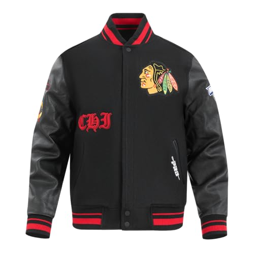 Image of Pro Standard Mens NHL Old English Varsity Jacket
