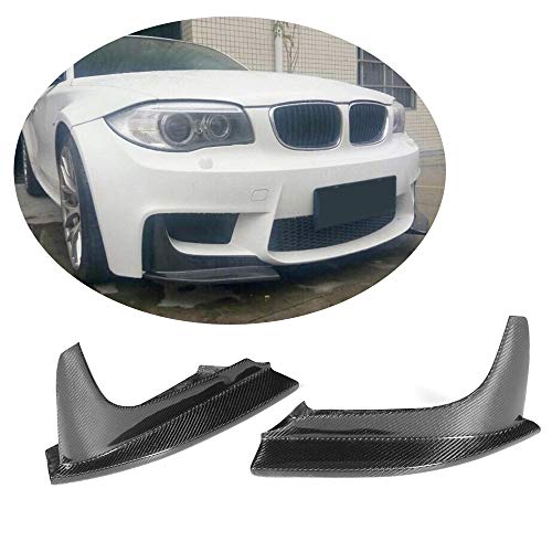 MCARCAR KIT Carbon Fiber Bumper Splitters for BMW 1 Series E82 1M Coupe 2011-2018 Bumper Fins Bumper Canards Factory Outlet (Front Bumper Splitters)