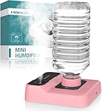 HOMDIS Portable Humidifiers for Travel, Small Mini Humidifier with Auto Shut-Off, Nightlight and Storage Bag for Hotel, Bedroom or Office, Plant Humidifier Indoor, Pink