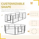 PawHut Dog Pen 8 Panels Puppy Pen Heavy Duty Pet Playpen for Indoor Outdoor for Dogs, Rabbits, Ducks 60cm High - Image 3