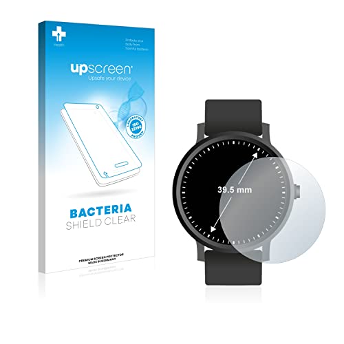 upscreen Protector Pantalla Anti-Bacterias Compatible con Relojes (Circular, Diámetro: 39.5 mm) Película Protectora Antibacteriana