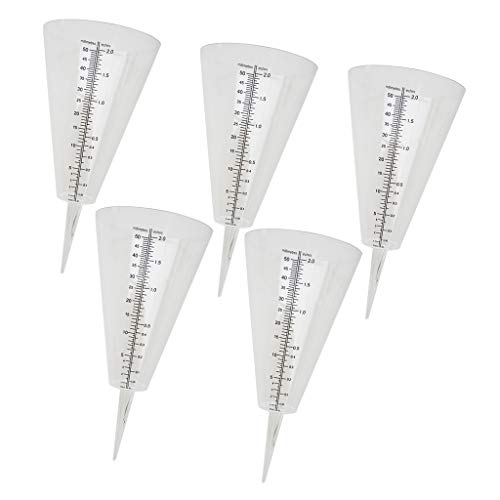 B Blesiya 5Pcs Rain Gauge for Your Garden, Lawn or Patio - Can be Directly Inserted into Garden Field Yard Ground