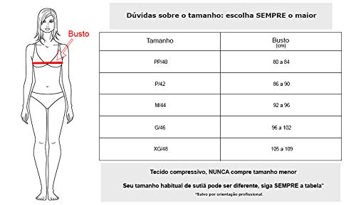 SOUTIEN COM REFORÇO - SUTIÃ PÓS CIRÚRGICO NEW FORM MAMOPLASTIA E SILICONE (M)
