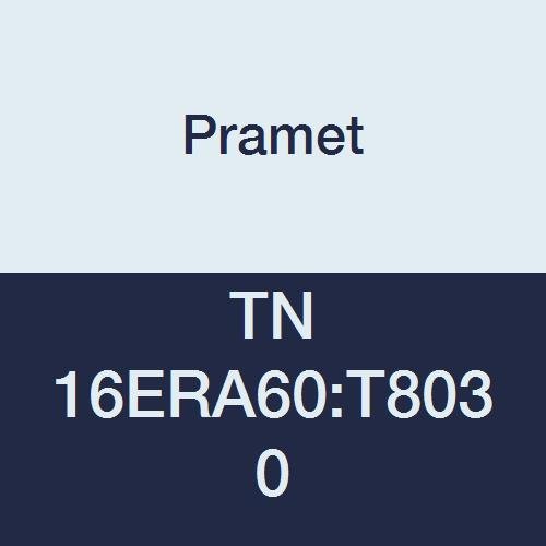 Pramet TN 16ERA60:T8030 Carbide Indexable External Threading Insert, Multi-Material (P30,M25,K30), Pitch 0.50-1.50 mm, 3 Cutting Edges, PVD, Use SER/L Toolholder, Gold (pack of 5)
