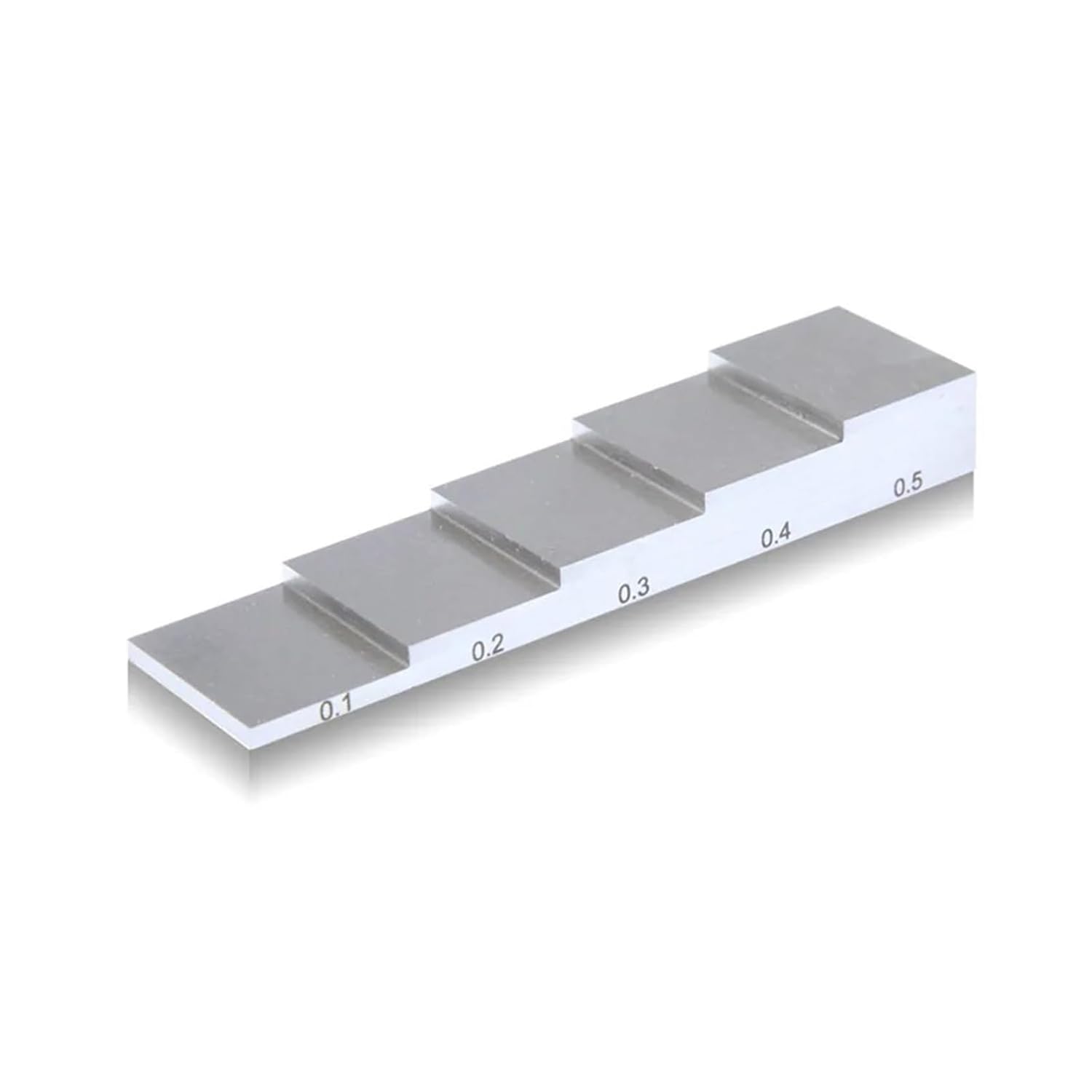Ultrasonic Thickness Test Blocks Aluminum 1018 Carbon Steel Stainless 5 Step Block 2.5mm/5mm/7.5mm/10mm/12.5mm(0.1-0.5 inch al)