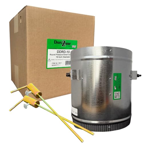 DuroZone 10" Round Bypass Barometric Pressure Relief Damper (DDRD-10)