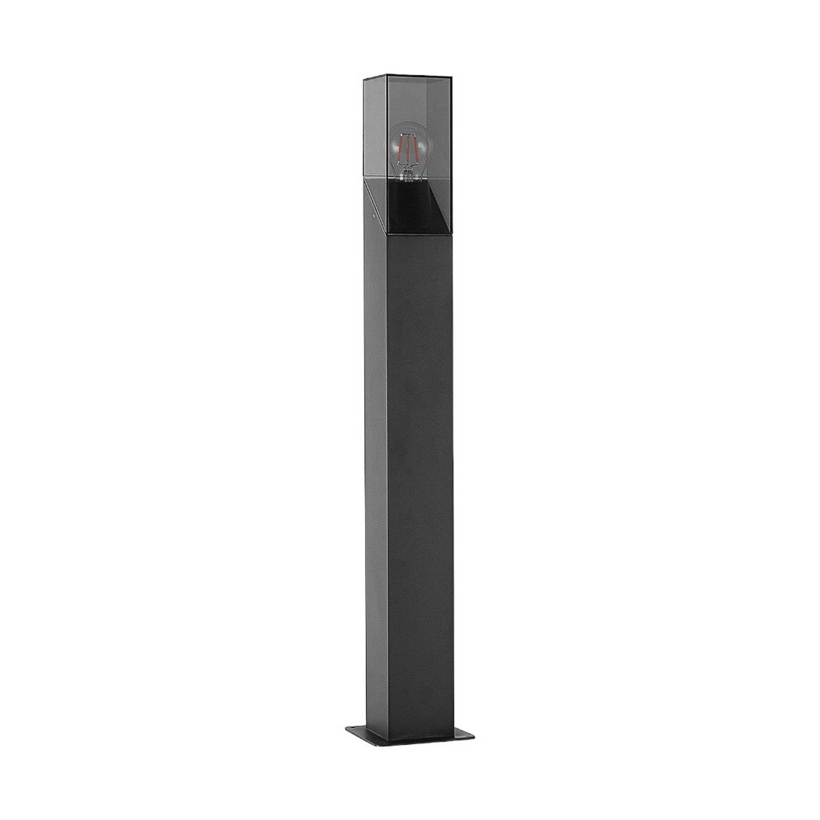Lucande Black Outdoor Lights Fiola Dimmable (Modern) In Made Of Aluminium (1 Light Source, E27) From Garden Path Bollard Lamp Pillar