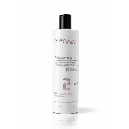 Sesiomworld Permanente Loción Moldeadora Nº2 Suave Cabellos Teñidos o Sensibles, 500 ml 1 Unidad 600 g