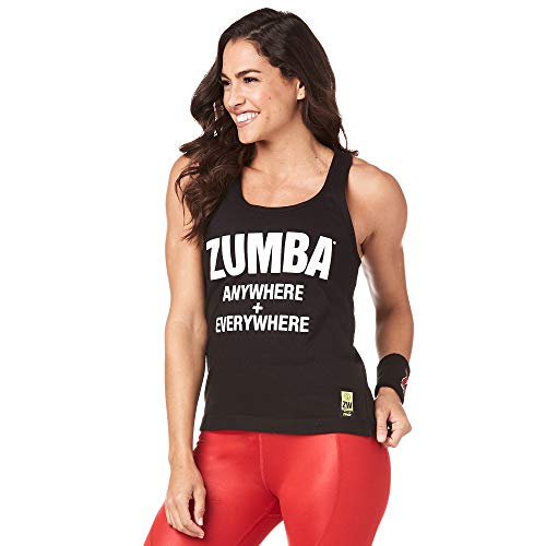 Zumba Negro Gimnasio Camisetas Tirantes Mujer Suelta Fitness Entrenamiento Deportivo Top, Black Stripes, X-Large
