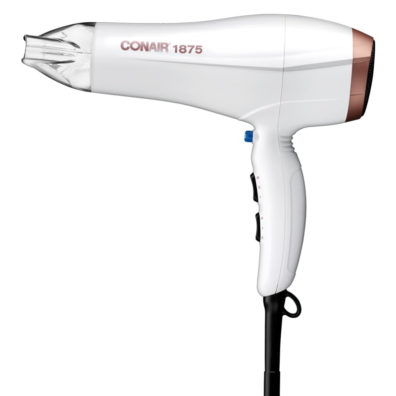 Secadora Conair Doble Cerámica de 1875 W Blanca con Rose Gold