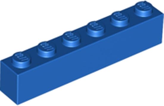 LEGO Brick 1 x 6, Part 3009 Blue, 10, Bricks