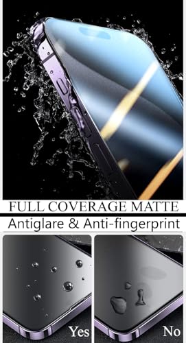 WINYU 3PCS Matte Tempered Glass for iPhone 16 Pro Max Full Coverage Screen Protector Matt Anti-Glare Anti-Scratch 9H Tempered Glass Protective Film for iPhone 16 Pro Max,6.9" - Image 2