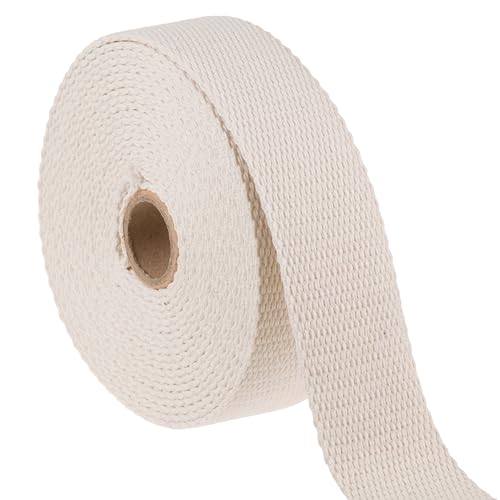 Shelver Heavy Duty Cotton Webbing Strap 1 or 1.5 Inches and Colours 5m (Ecru 38mm)