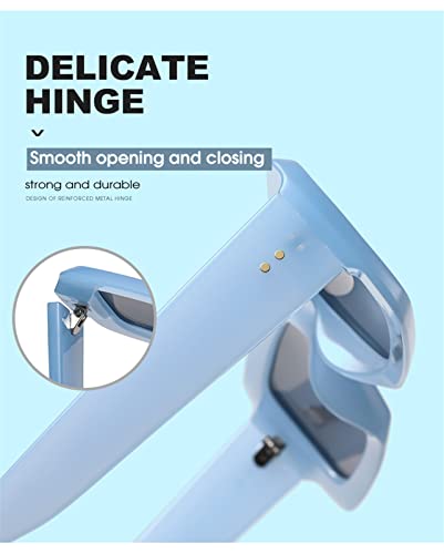 ZIUTNSAV-Rectangular Small Frame Men's and Women's Fashion Sunglasses (COLOR:A4582,ONE SIZE)4