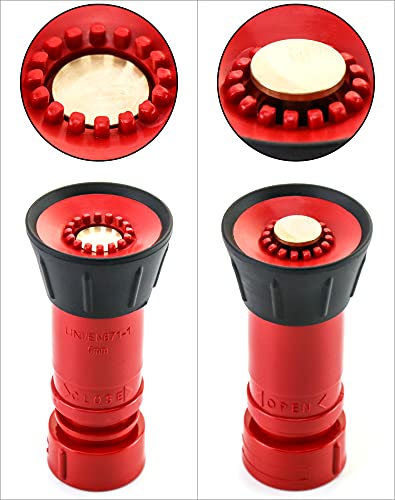 Qwork Fire Hose Nozzle, 1" Heavy Duty Npsh/Npt Thermoplastic Constant Flow Fog Nozzle, Fire Equipment #TOP2