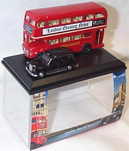 Image of oxford london bus & taxi gift pack about 1.76 scale diecast model