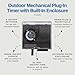 Intermatic P1131 Heavy Duty Weatherproof Above Ground Pool Pump Timer - Twist Lock Plug and Receptacle, 2 On/Off Settings - Ideal for Water Fountains, Aerators, Landscape Lighting, Pool Filter Pumps