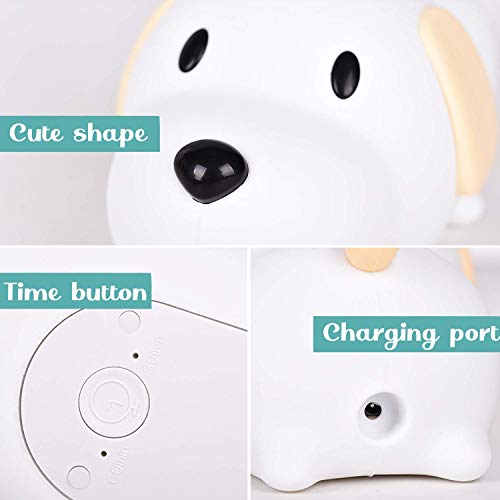 HOOMAGIC LED Nachtlicht Kinder Nachtlampe mit Touch Schalter Tragbare Silikon Nachtlichter USB Aufladen Nachtlampe für Schlafzimmer, Camping, Wohnräume