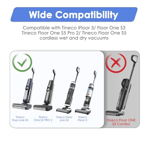 Image of (4 Pack) iFloor 3 Replacement HEPA Filter Compatible with Tineco iFloor 3, Floor One S3, Floor One S5, Floor One S5 Pro 2, Cordless Wet Dry Vacuum Cleaner, Vacuum Cleaners Parts, 4 Filters