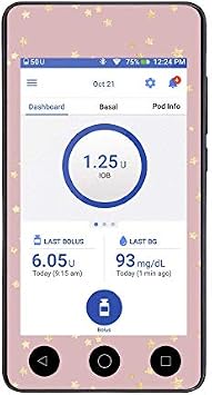 Omnipod Dash Vinyl Sticker Dusky Stars