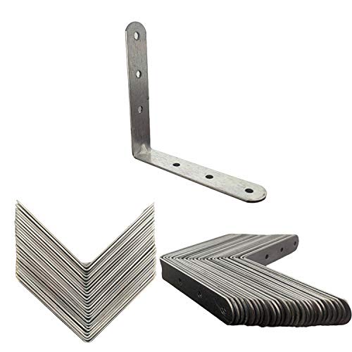 25 Stück Winkelverbinder 80x80x16 mm 90 Grad Möbel Eckwinkel Winkel Klammern L-förmige Möbel Winkel Mit Schrauben für Anbau Winkel Bracket Cover