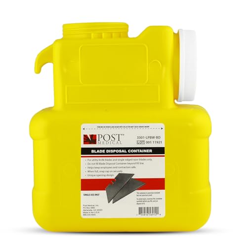 Case of 12 – 1 Gallon Blade Disposal Containers by Post Medical