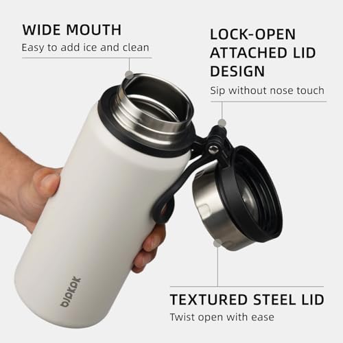 Image of BJPKPK 25oz Insulated Water Bottle, Stainless Steel Bottle with Handle | Vacuum Insulated Bottle with Leak-Proof BPA-Free Design, Keeps Drinks Cold & Hot for Gym, Office, Travel & Daily Use