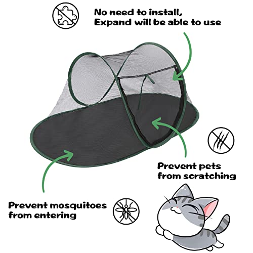 Cat Tent Outdoor, Pet Enclosure Tent Suitable For Cats And Small Animals, Indoor Playpen Portable Exercise Tent With Carry Bag(Dark Green) #TOP1