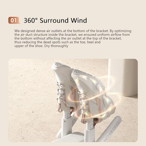 Secador de calzado eléctrico plegable con temporizador 150W miniatura 2