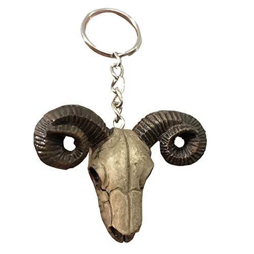 NEBAI · LESEN 3D Schädel Cool Schlüsselanhänger Niedlicher Cartoon Schafkopf Schlüsselanhänger Geschenk für Wallet Keys Rucksack Halloween Geschenke (A) Cover