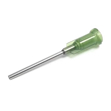 14 Gauge 1in Blunt Tip Dispensing Syringe Needle, Olive 20 PCS