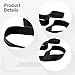 wkao Yoga Mat Straps, 2 Pcs Black Polyester Cotton Holder, 63 X 1.5 in, No Buckle Design