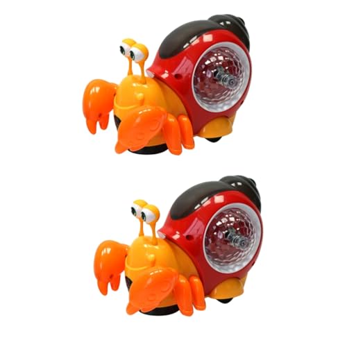 ibasenice 2 Piezas De Inducción Cangrejo Ermitaño Juguetes para Bebés 6 Meses Cangrejo Gateando Juguetes para Niños Juguetes De Cangrejo para Bebés Juguetes para Niños Juguete De Cangrejo